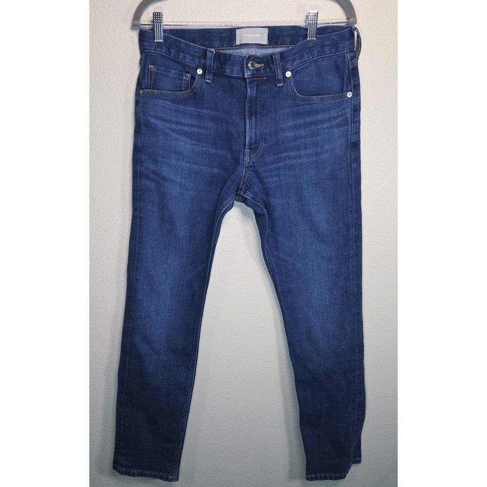 Everlane Selvedge Slim Fit‎ Jeans Men 30x30 Dark Wash Stretch Denim
